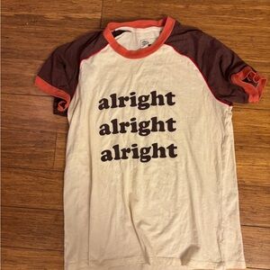 Austin city limits Cream and Brown Alright Graphic Tee size medium